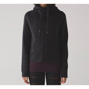 Lululemon‎ Fleece Be True Hoodie Full Zip Jacket Black Size 6
